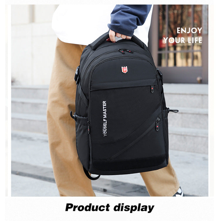 Cross-border Backpack Men's Large Capacity Business Travel Bag Computer Backpack Junior Senior high school College Student Schoolbag New Travel