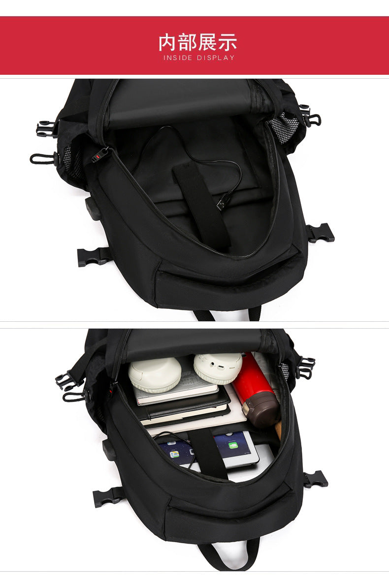 Cross-border Backpack Men's Large Capacity Business Travel Bag Computer Backpack Junior Senior high school College Student Schoolbag New Travel