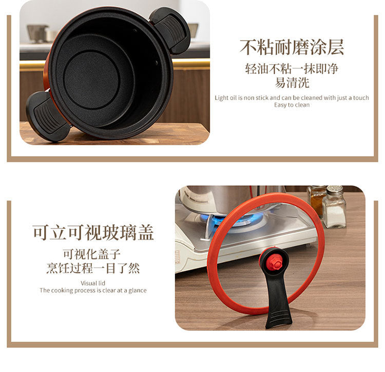 Korean-style Micro-pressure Pot Household Kitchen Multi-functional Stew Pot Stew Meat Porridge Soup Pot Binaural Cuisine Pressure Soup Pot