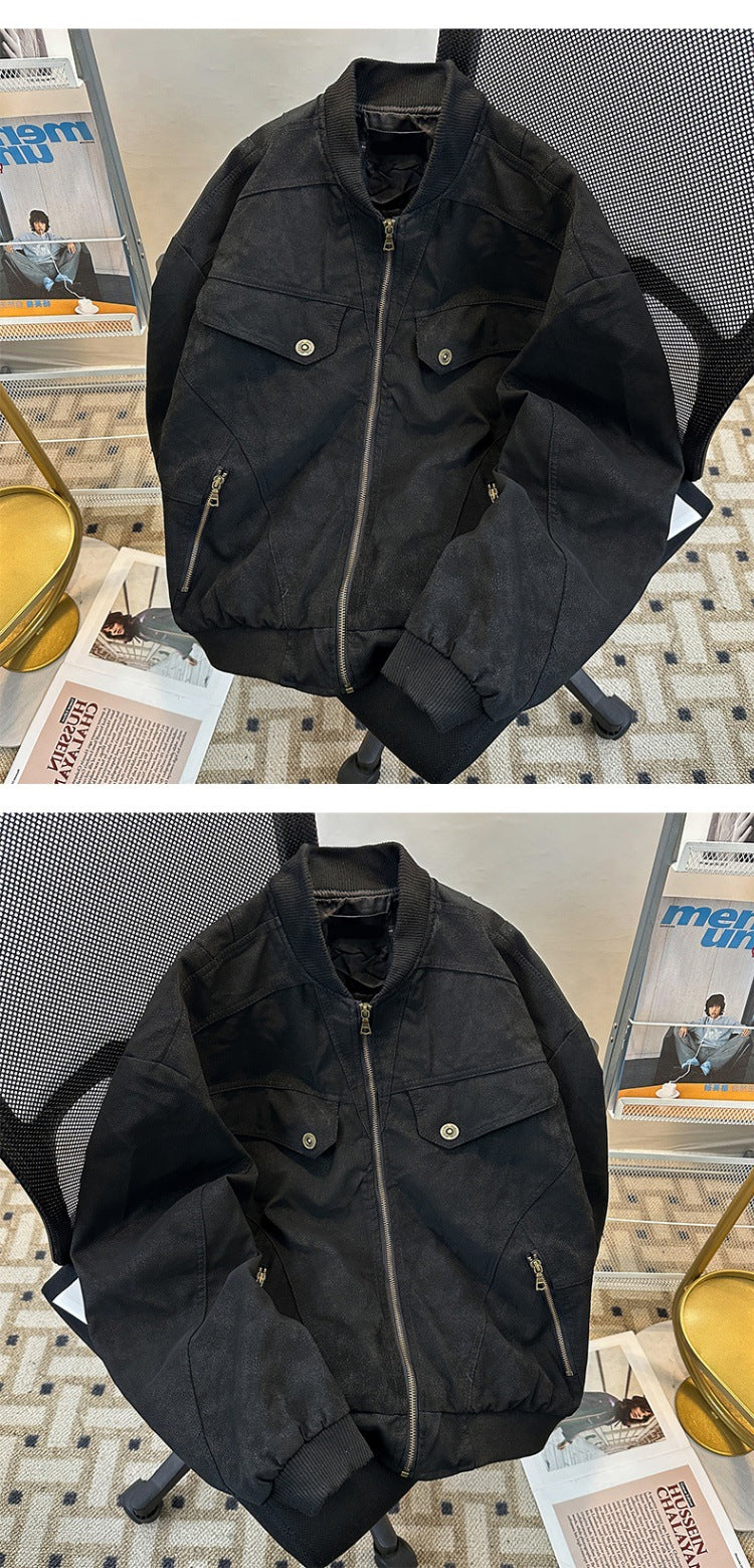 cleanfit Short Profile Corduroy Crock Jacket Men's Winter Thickened Baseball Clothes Old Quilted Jacket