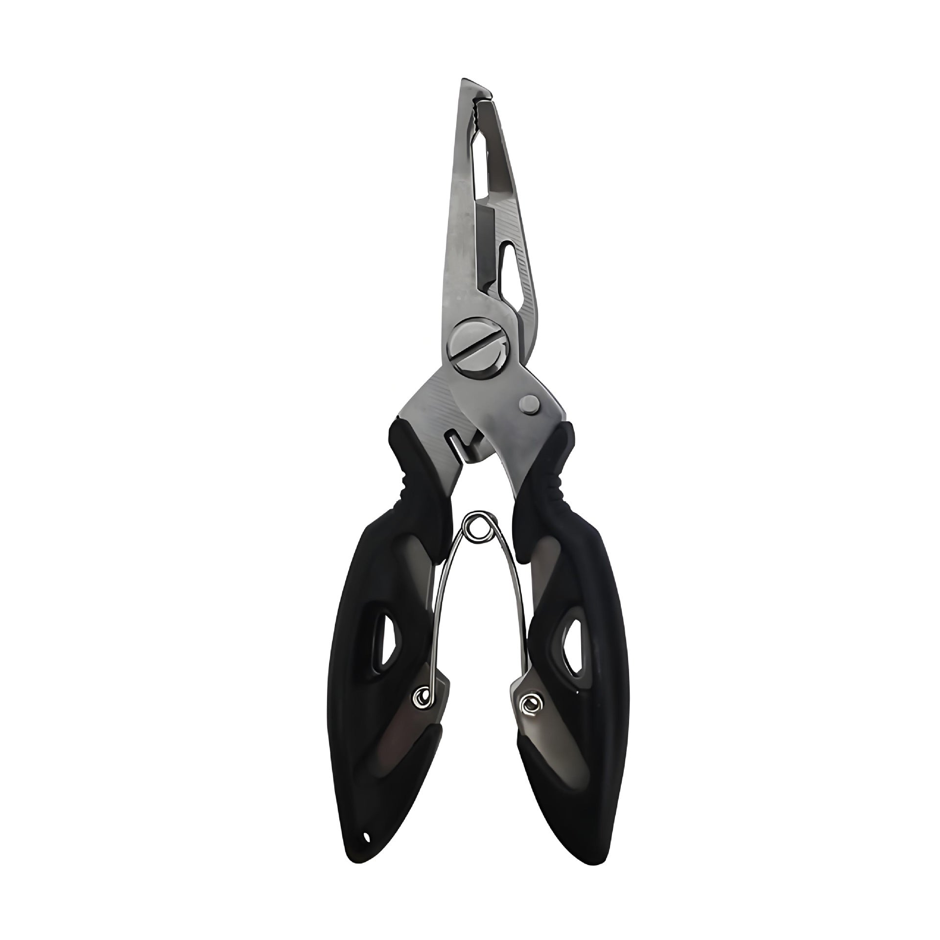 Cross-border Luya scissors pliers multi-functional curved mouth stainless steel fishing tongs fishing line scissors portable fishing fish control hook pliers