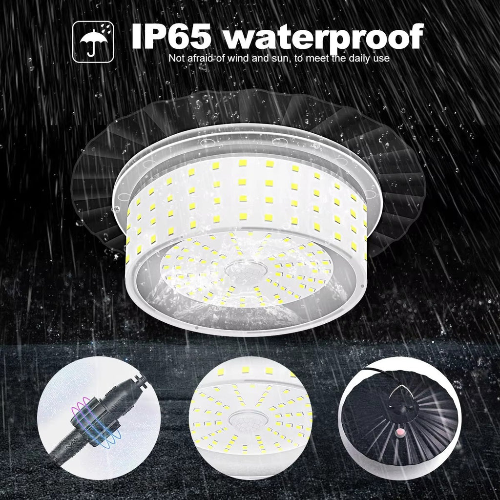 Solar 244LED Ring Chandelier Courtyard Garden Villa Street Light 360 Degree Outdoor Solar Lighting