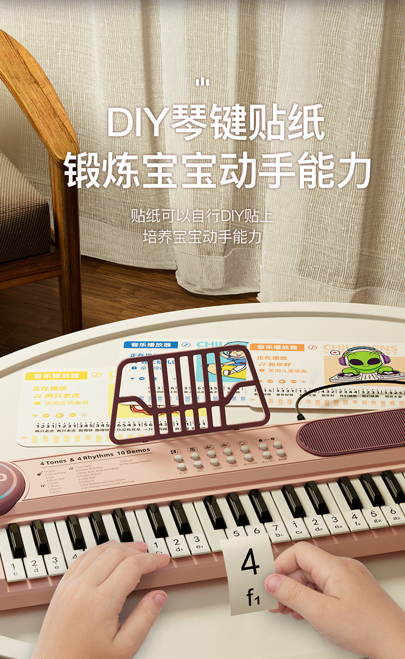 Portable Children's Electronic Organ Multifunctional Educational Musical Instrument Beginner Baby Microphone Boys and Girls Piano Toy Playing