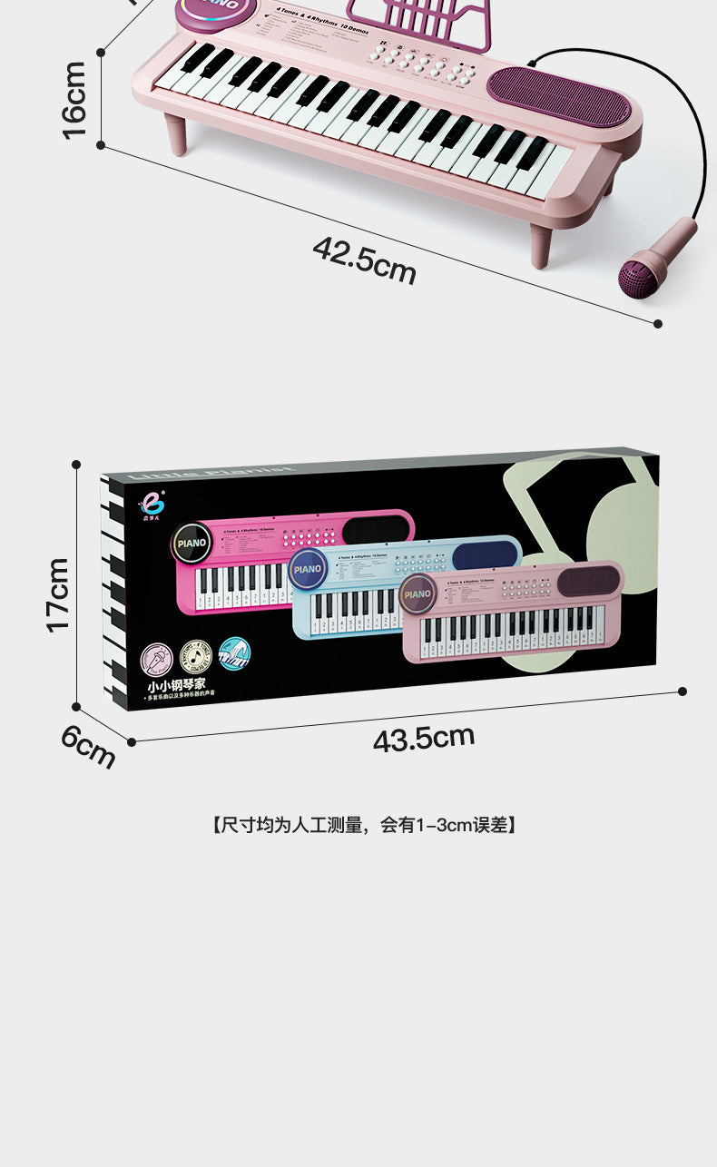 Portable Children's Electronic Organ Multifunctional Educational Musical Instrument Beginner Baby Microphone Boys and Girls Piano Toy Playing