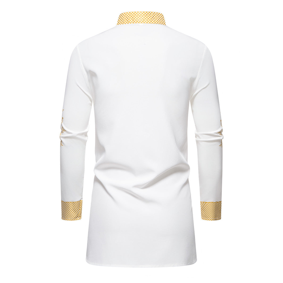 Cross-Border European and American Men's Fashion New Style Robe with Gold Stamping Print Men's Casual Suit Long-Sleeve Shirt and Long Pants for Men