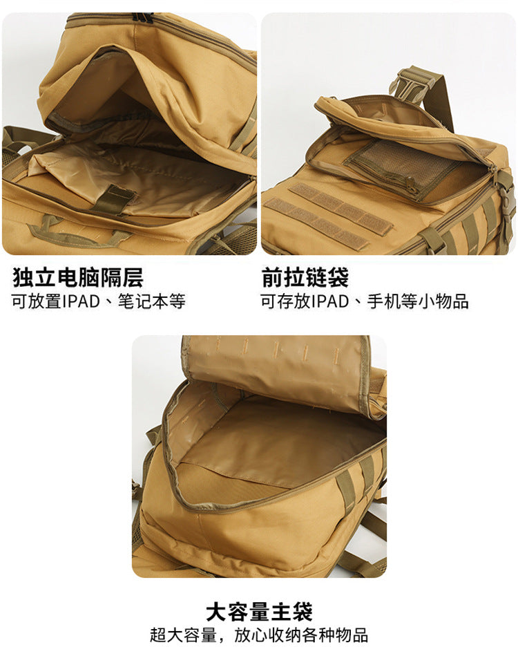 2025 New Men's Outdoor Backpack Travel Bag Large Capacity Oxford Cloth USB Charging Summer Camp Bag Export