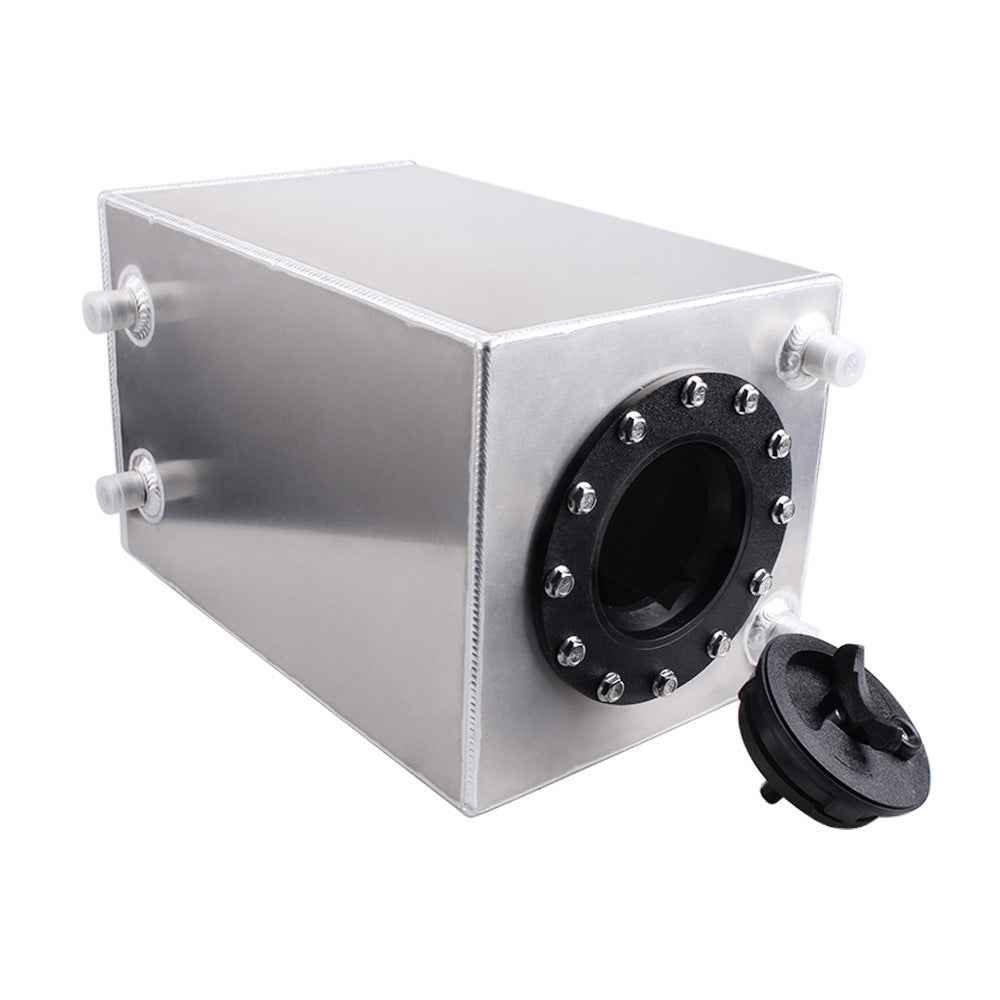 12L3 Three Gallon Secondary Fuel Tank Aluminum Alloy Buffer Tank Mirror Polished Plastic Cover Rectangular Neutral Fuel Tank