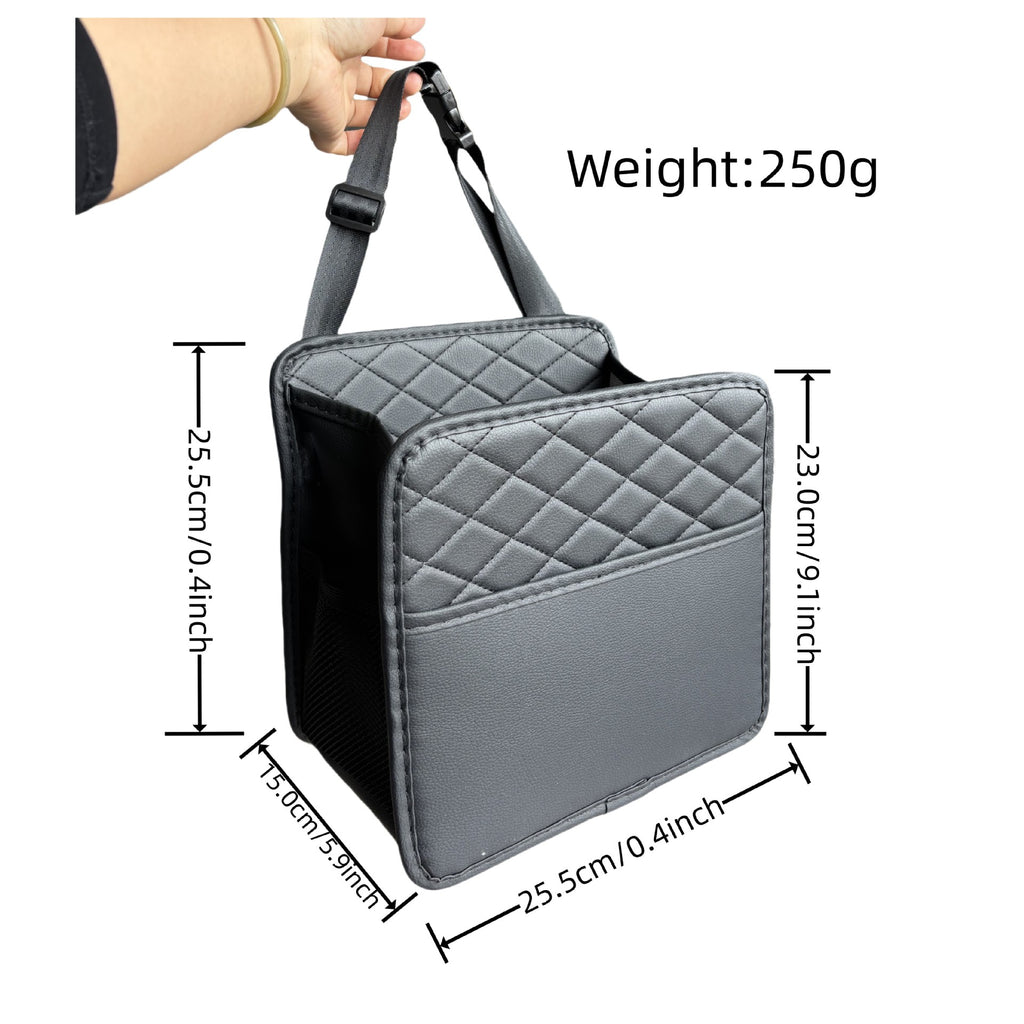 Cross-border upgrade car chair back suede storage bag seat storage cup bag multi-compartment bundled storage bag
