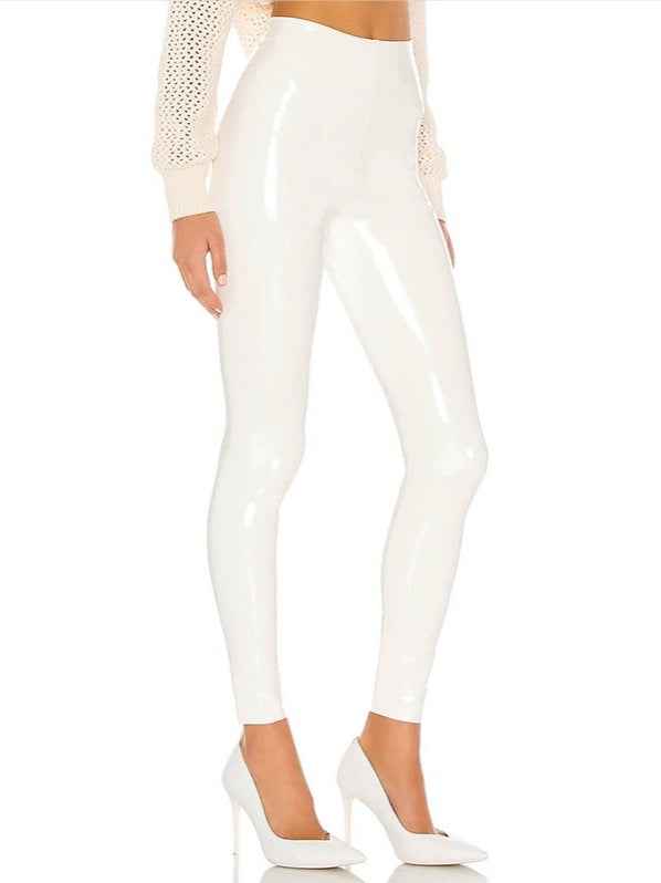Cross-border Amazon Europe and America White Leather Pants Women's Cropped Pants Sexy PU Tight Slim Fit Summer Foreign Trade Hot Women's Clothing