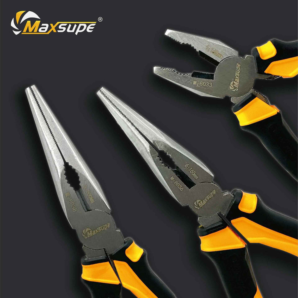 MaXSUPe industrial grade non-slip toothed pointed-nose pliers diagonal pliers diagonal pliers diagonal pliers 6 inch 8 inch wire pliers tool