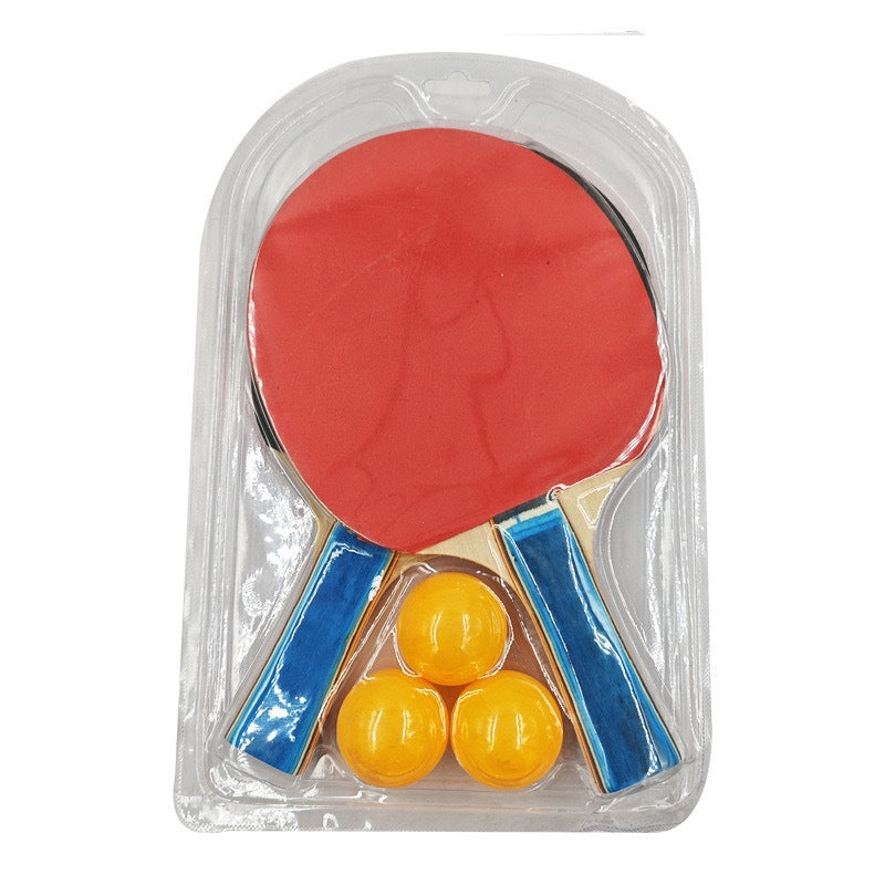Manufacturer Wholesale Table Tennis Racket with 3 Balls Kidsren's Entertainment Racket 2 Pieces Packed for Ten Yuan or More Store Wholesale Volume Model
