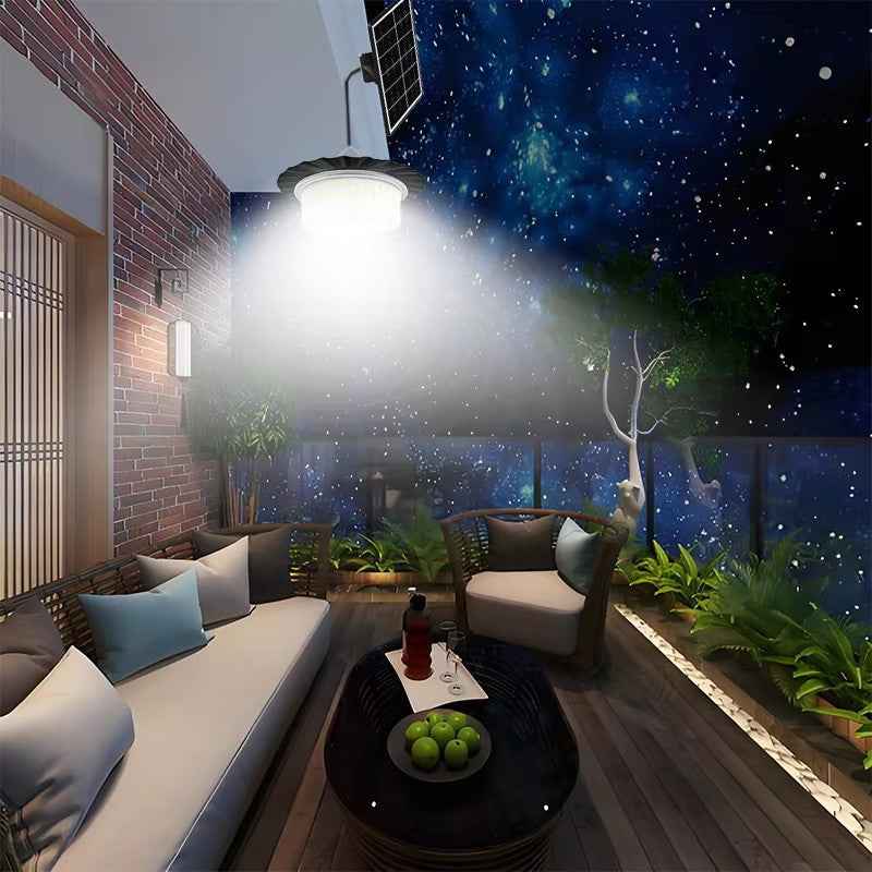 Solar 244LED Ring Chandelier Courtyard Garden Villa Street Light 360 Degree Outdoor Solar Lighting