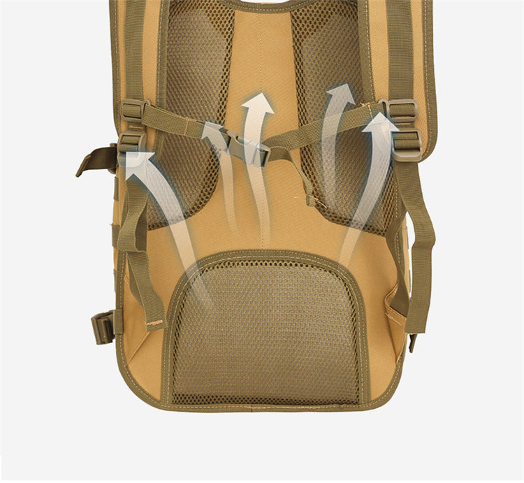 2025 New Men's Outdoor Backpack Travel Bag Large Capacity Oxford Cloth USB Charging Summer Camp Bag Export