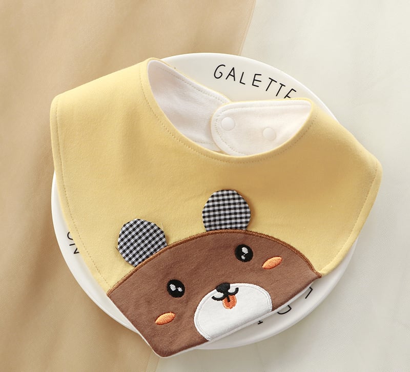Soft Cotton Cartoon Bib for Newborns
