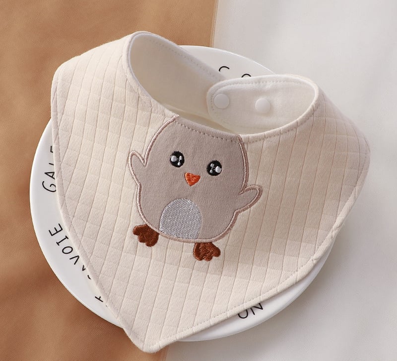 Soft Cotton Cartoon Bib for Newborns